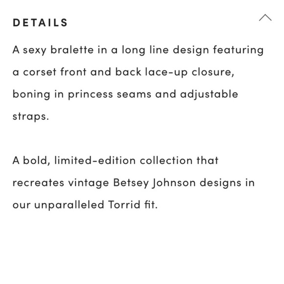 *NWT* Torrid Size 1 Betsey Johnson Longline Bralette - Picture 4 of 6